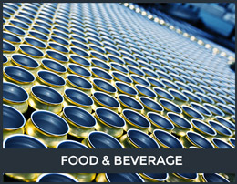 Image of product containers. Food & beverage CMMS solution.