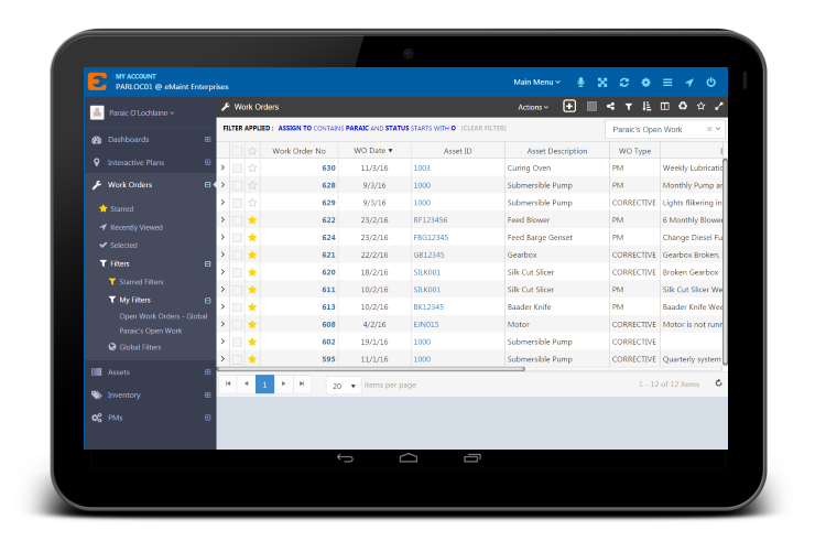work order software tracking management system emaint accelix