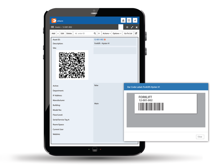 Barcode and QR Code Tablet Barcode and QR Code Tablet