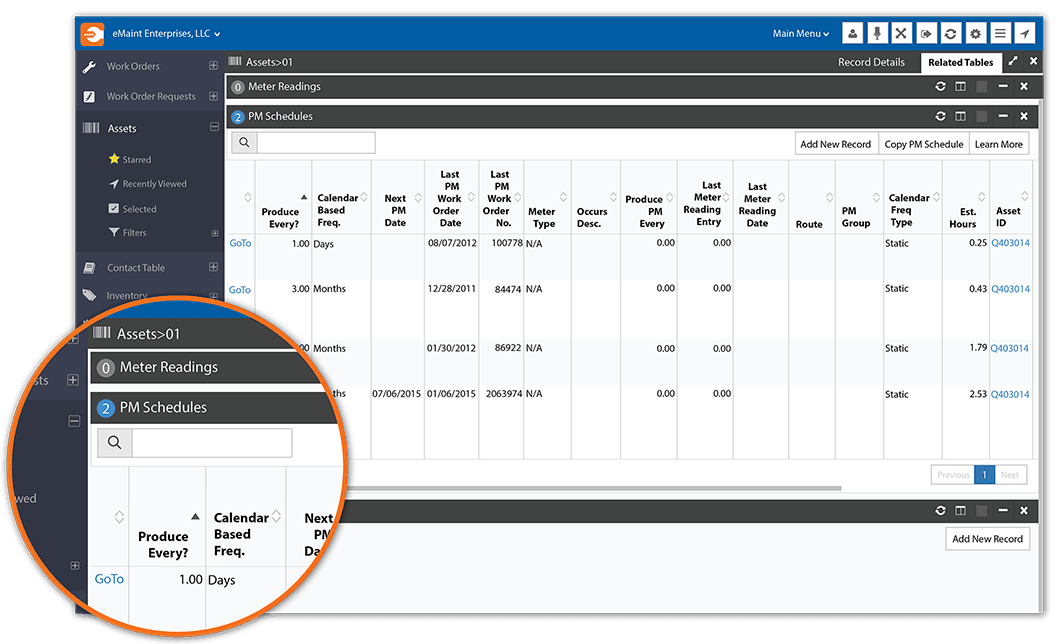 Preventive Maintenance Software Task Generation