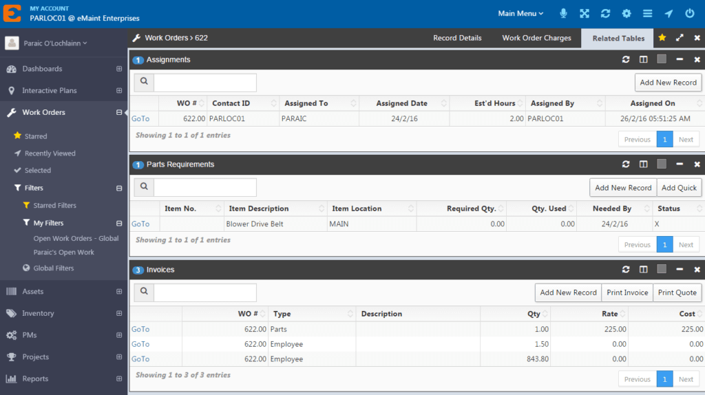 work order software tracking