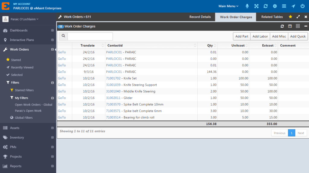 work order software tracking management system emaint accelix