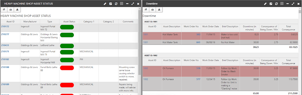 Computer screen displaying how to track OEE with eMaint CMMS