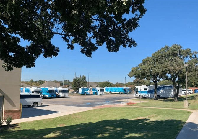Carter Blood donation vehicles for blood drive