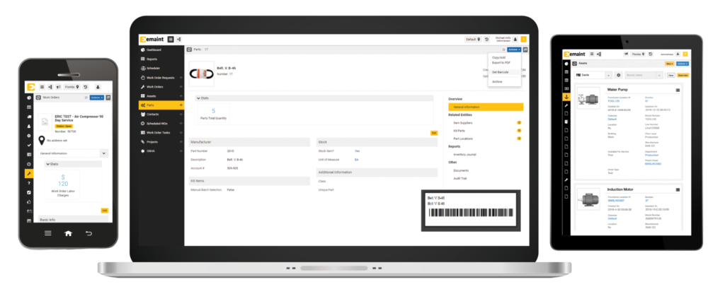 Inventory management with eMaint CMMS