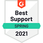 G2 Best Support Spring 2021 Award
