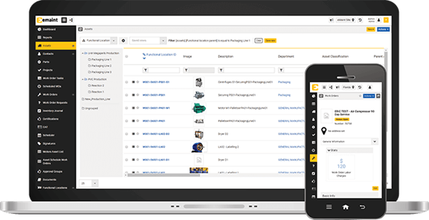 emaint-cmms-on-desktop-and-mobile_O_524x321px Asset Performance Management software operated on mobile and laptop