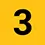 Number three yellow icon