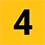 Nummer vier gelbes Symbol