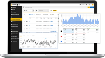 Portátil com eMaint monitoramento de condição no ecrã