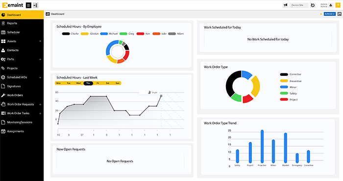 eMaint CMMS X5 screenshot