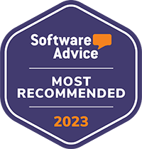 Software Advice Most Recommended badge for 2023