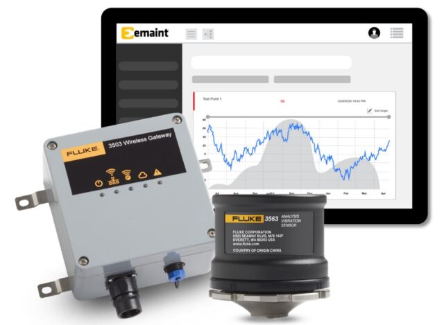 Sensores Fluke, VibGuard e eMaint monitoramento de condição