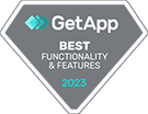 Premio GetApp - Mejor funcionalidad y características 2023