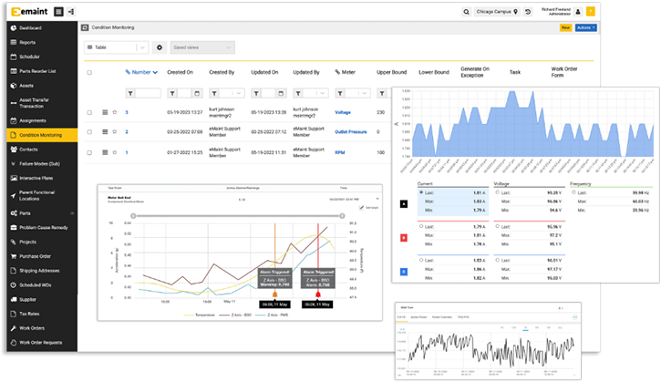 eMaint CMMS Condition Monitoring screenshot