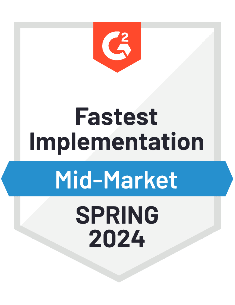G2 Fastest Implementation 2024